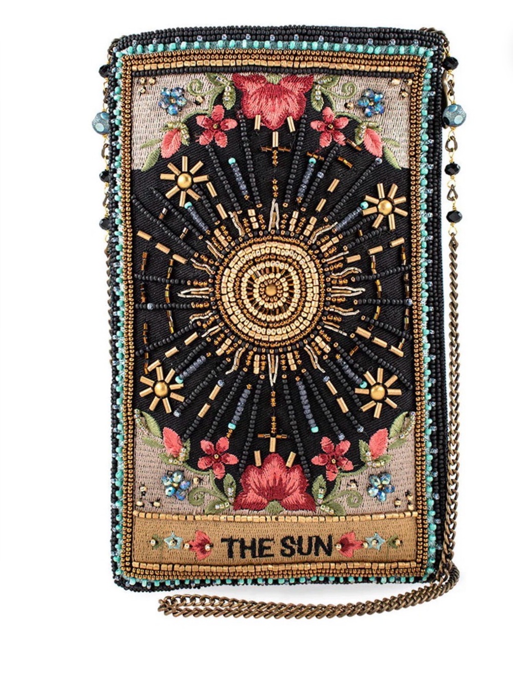 Mary Frances NWT Crossbody Beaded Sun Phone Bag